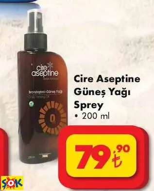 CİRE ASEPTİNE GÜNEŞ YAĞI SPREY